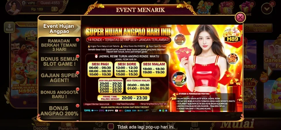 H89 Screenshot - Tampilan Game Slot